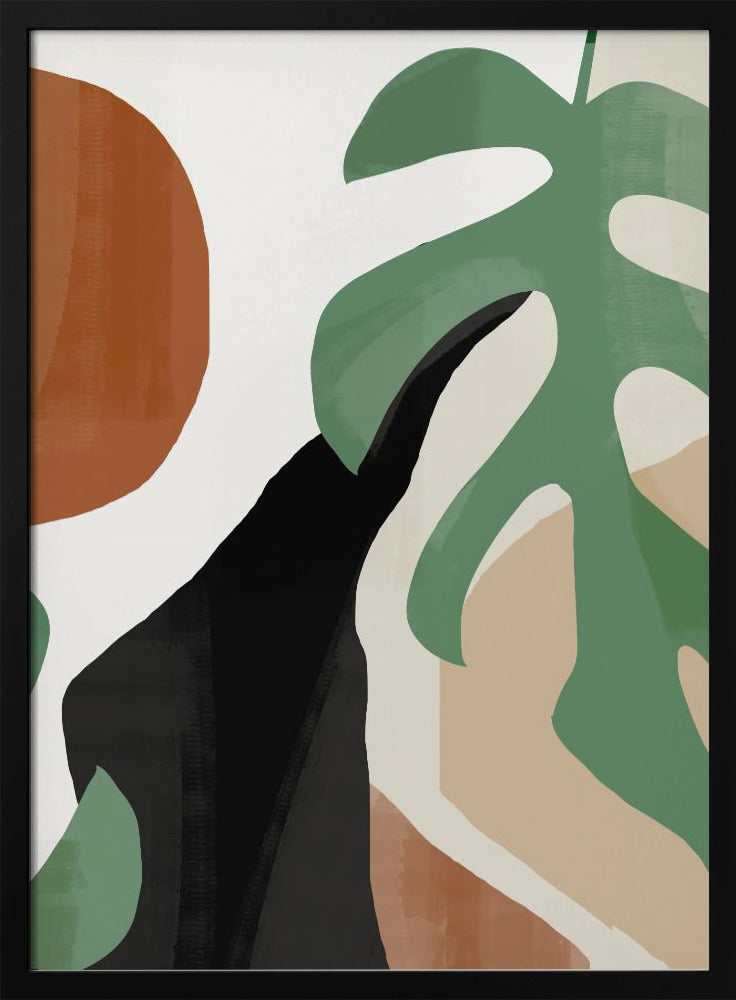 Abstracte kunst tropische bladeren | Poster