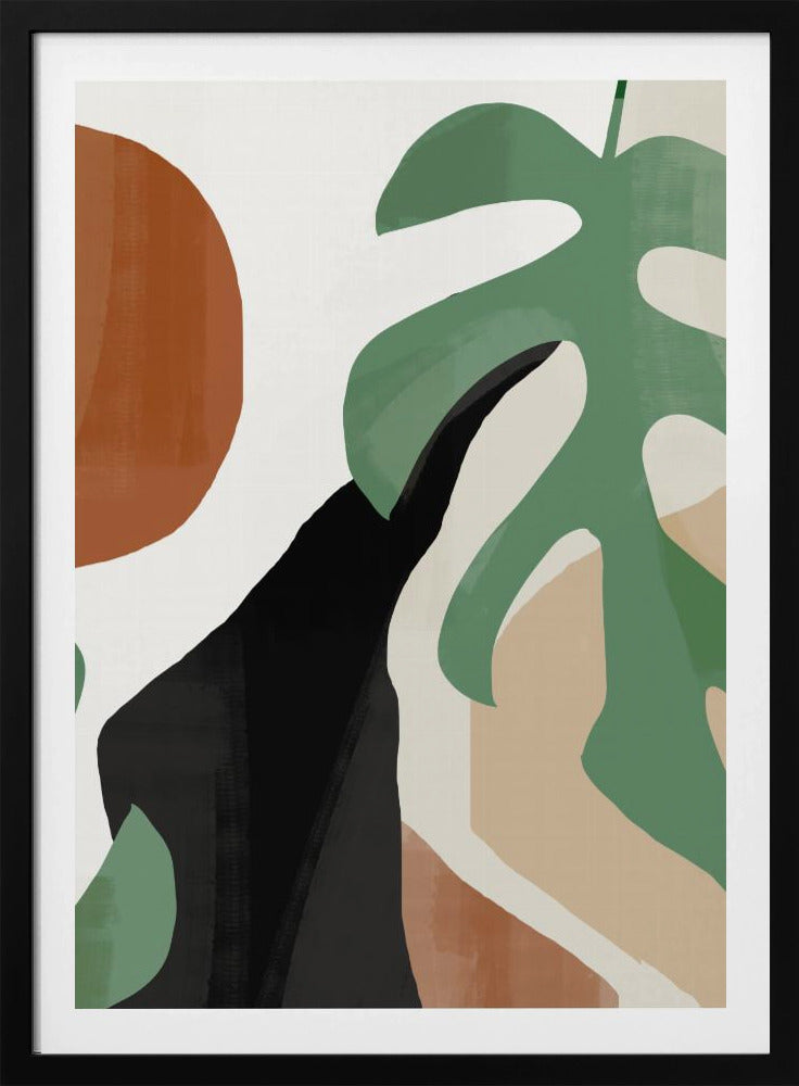 Abstracte kunst tropische bladeren | Poster
