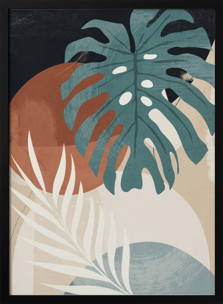Abstracte kunst tropische bladeren | Poster