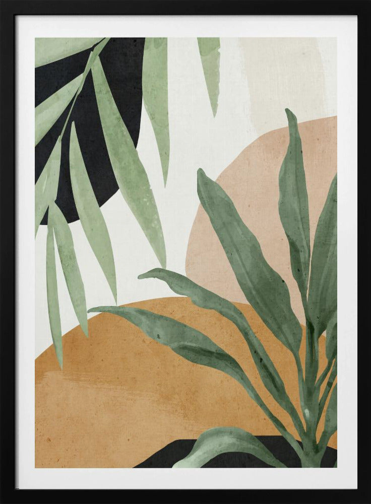 Abstracte kunst tropische bladeren | Poster
