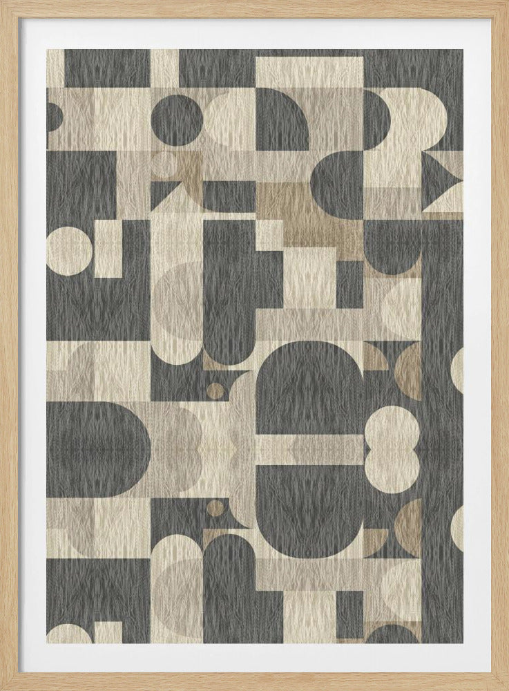 Geometrisch patroon met verschillende vormen | Poster