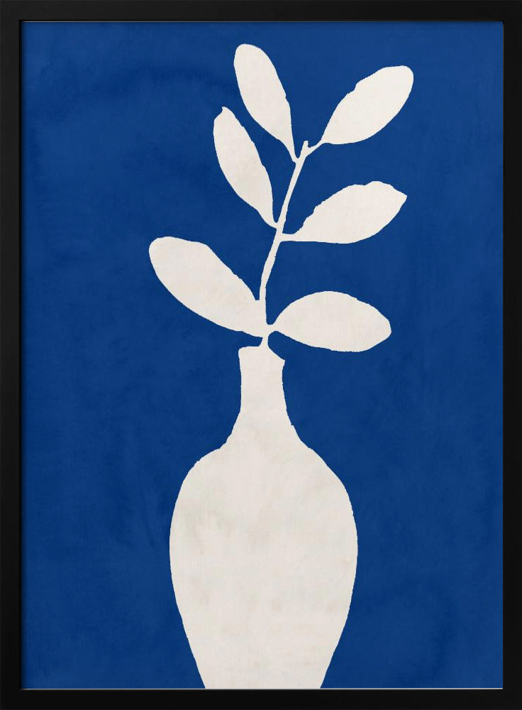 White Vase and Leaves | Poster