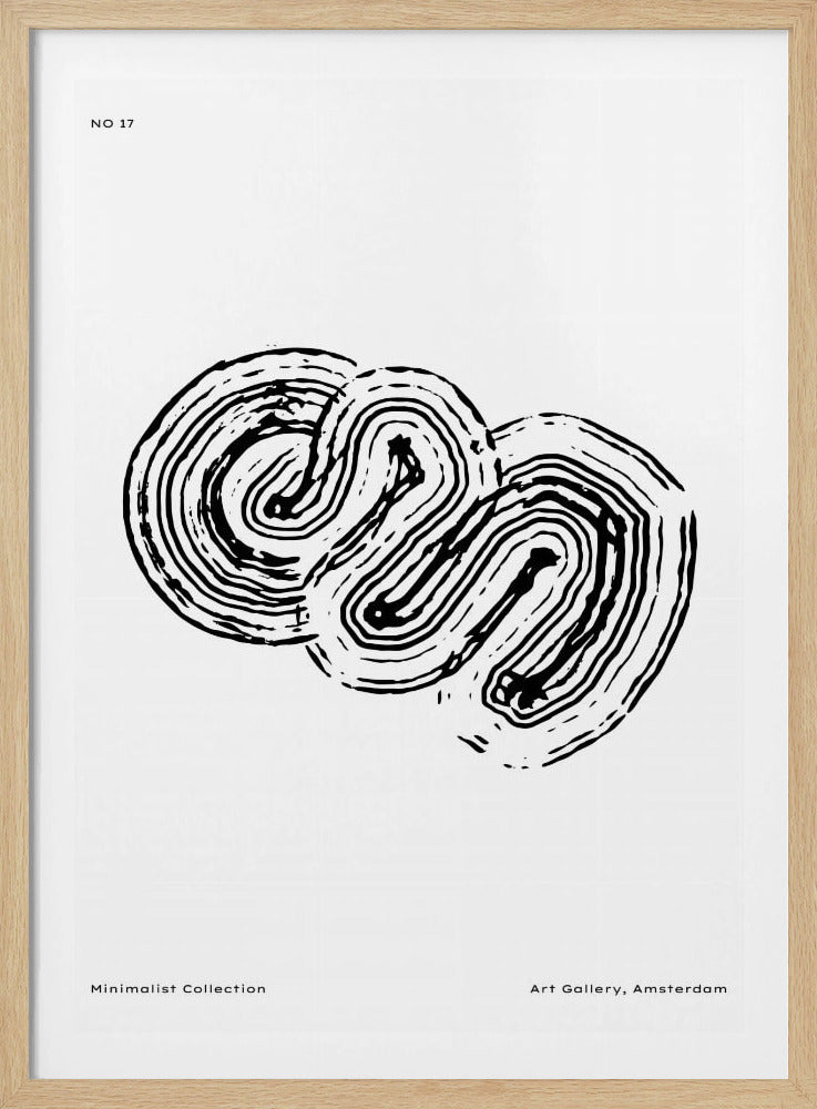 Monochroom Doolhof 17 | Poster