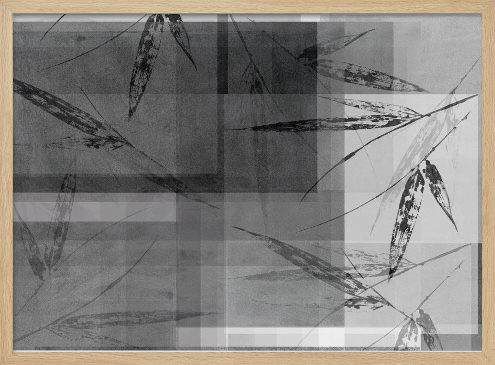 Abstracte botanische elementen in neutrale tinten | Poster