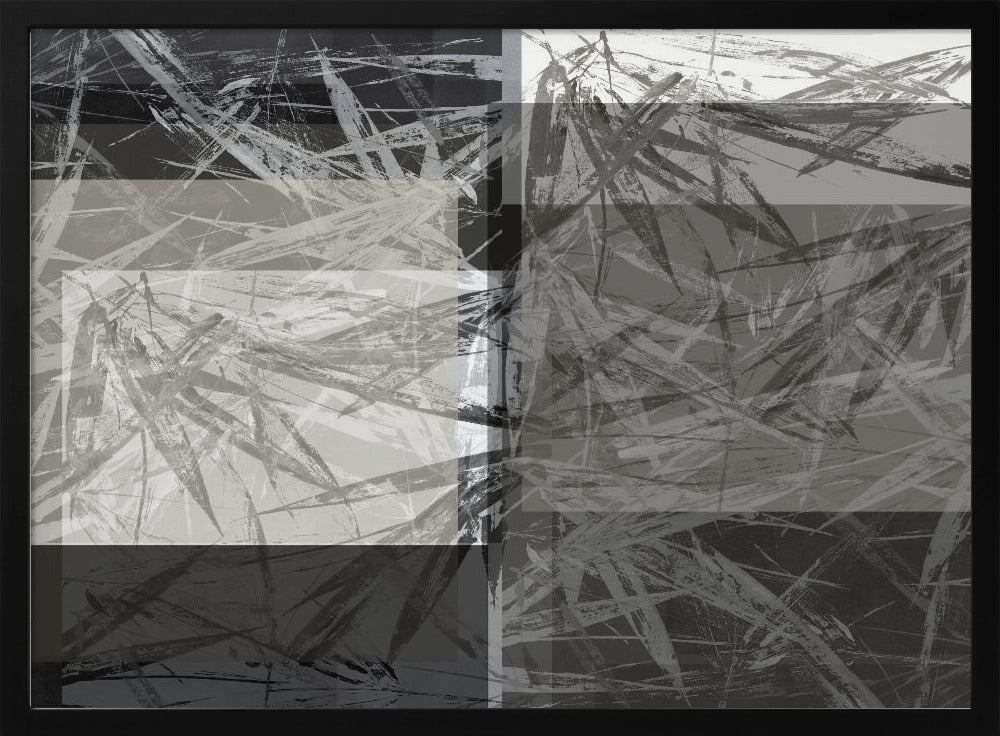 Abstracte botanische elementen in neutrale tinten | Poster