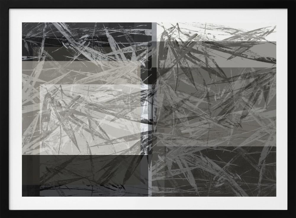 Abstracte botanische elementen in neutrale tinten | Poster