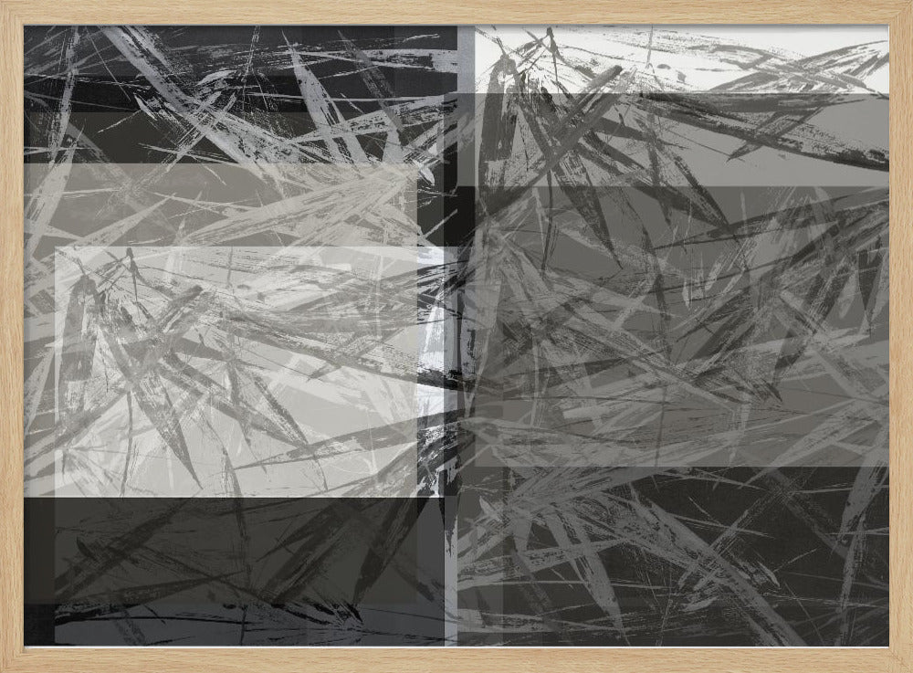 Abstracte botanische elementen in neutrale tinten | Poster