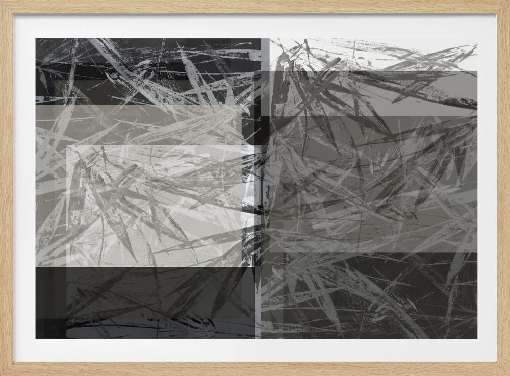 Abstracte botanische elementen in neutrale tinten | Poster