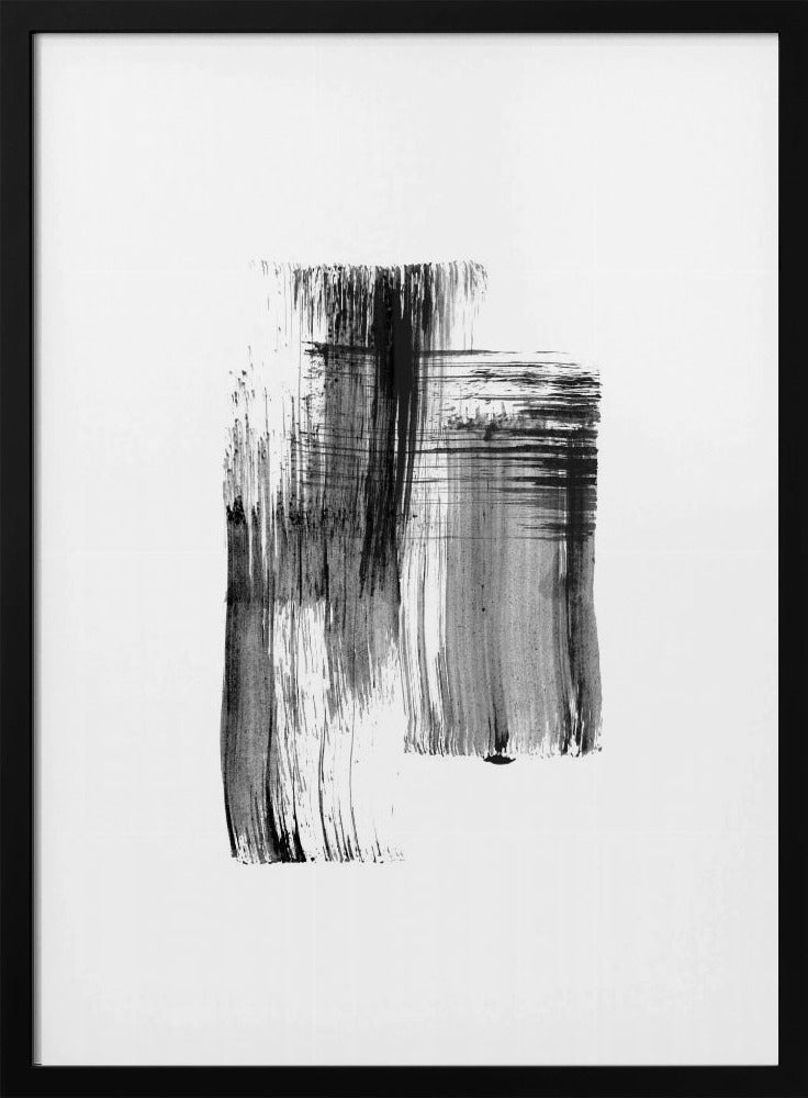 Inkt %22zwart Inktstreken Nr. 01%22 | Poster