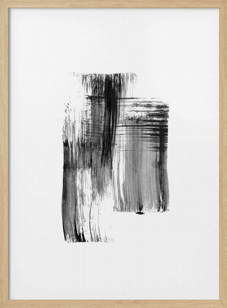 Inkt %22zwart Inktstreken Nr. 01%22 | Poster