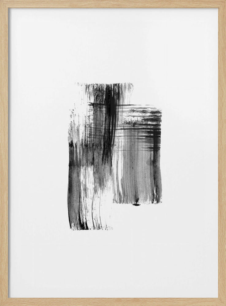 Inkt %22zwart Inktstreken Nr. 01%22 | Poster