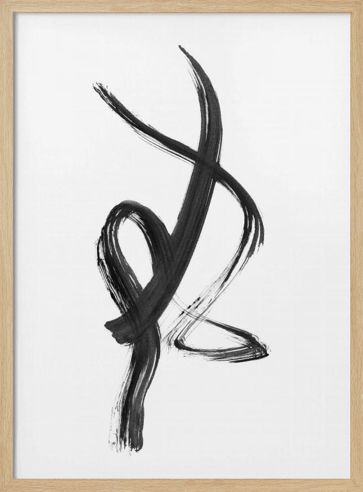 Penseelstreek01 18x24 | Poster