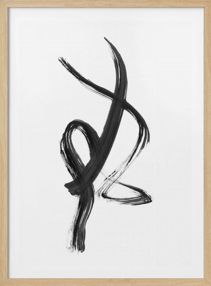 Penseelstreek01 18x24 | Poster