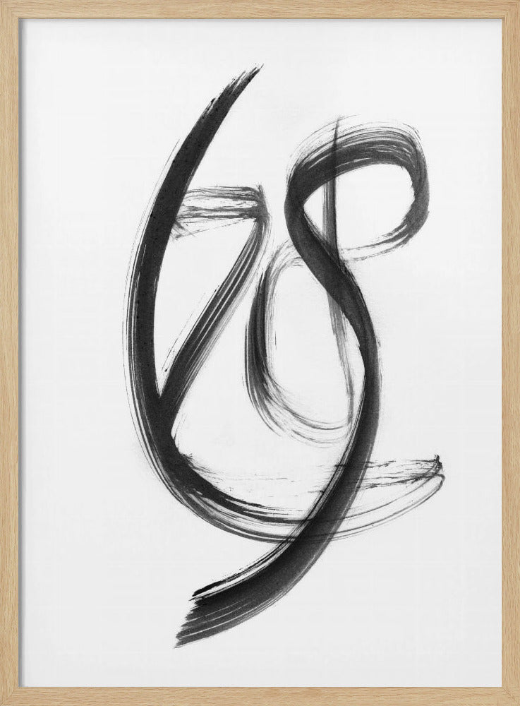Penseelstreek02 18x24 | Poster