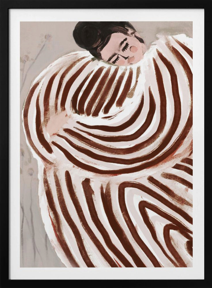 Gestreepte Omhelzing | Poster