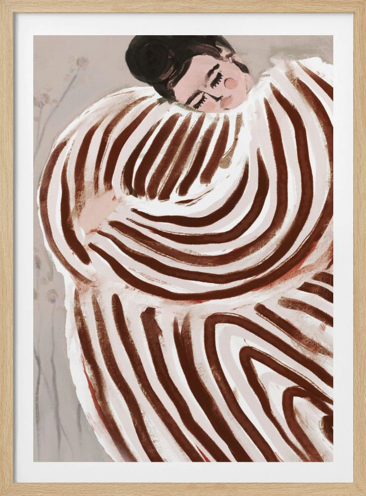 Gestreepte Omhelzing | Poster