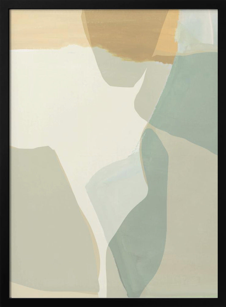Abstracte vormen in zachte neutrale tinten | Poster