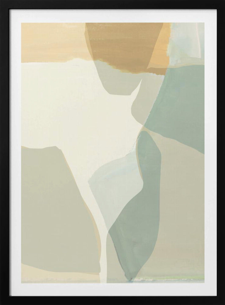 Abstracte vormen in zachte neutrale tinten | Poster