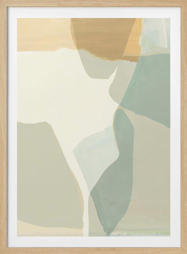Abstracte vormen in zachte neutrale tinten | Poster