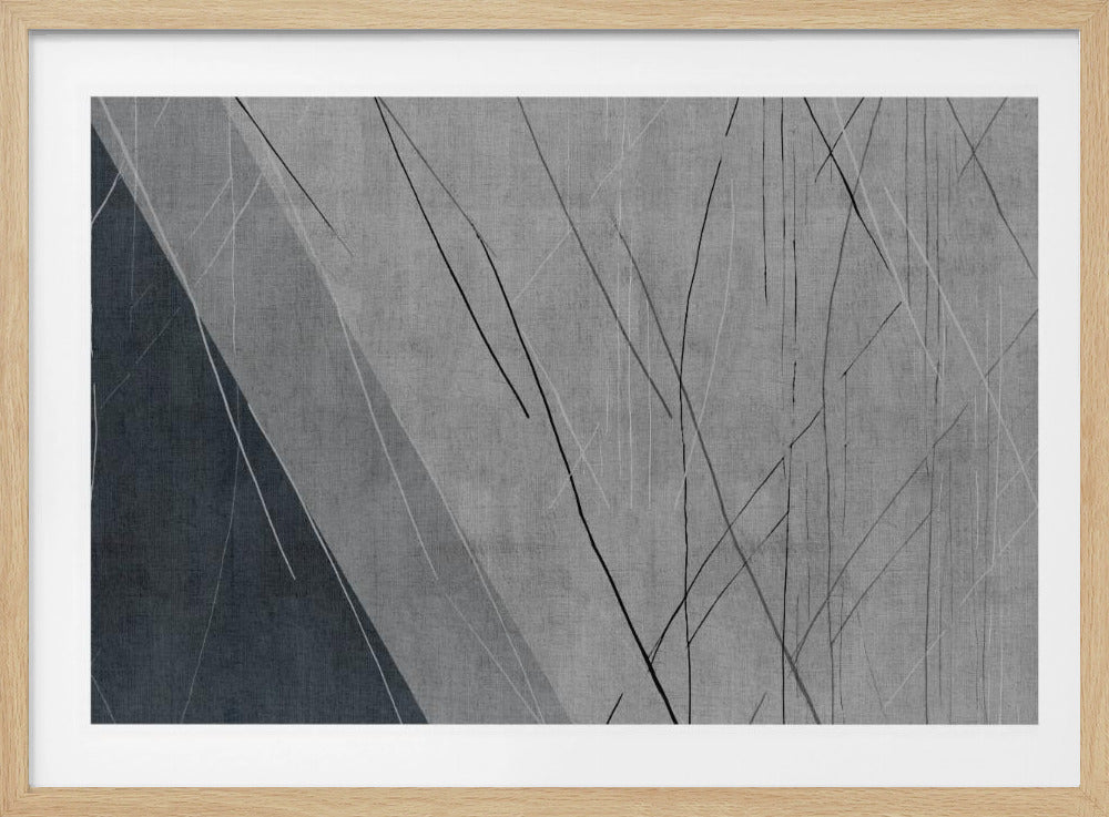 Abstracte lijnen op grijs | Poster