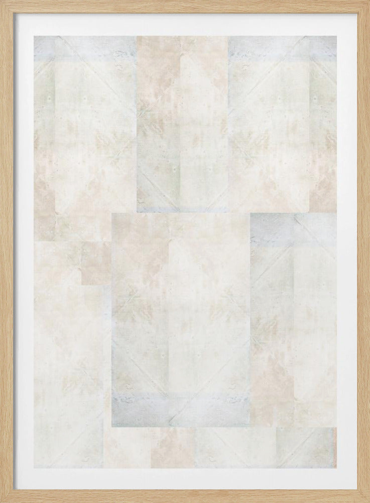 Zacht abstract geometrisch patroon | Poster