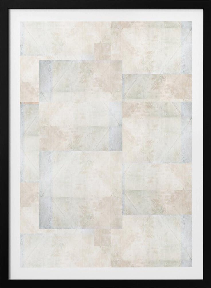 Zacht abstract geometrisch patroon | Poster