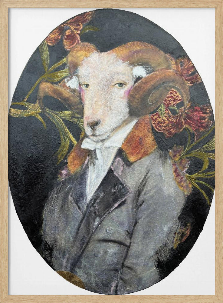 Portret van een koninklijke ram | Poster