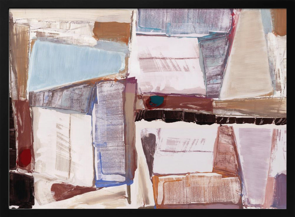 Geconstrueerde Abstractie Rood | Poster