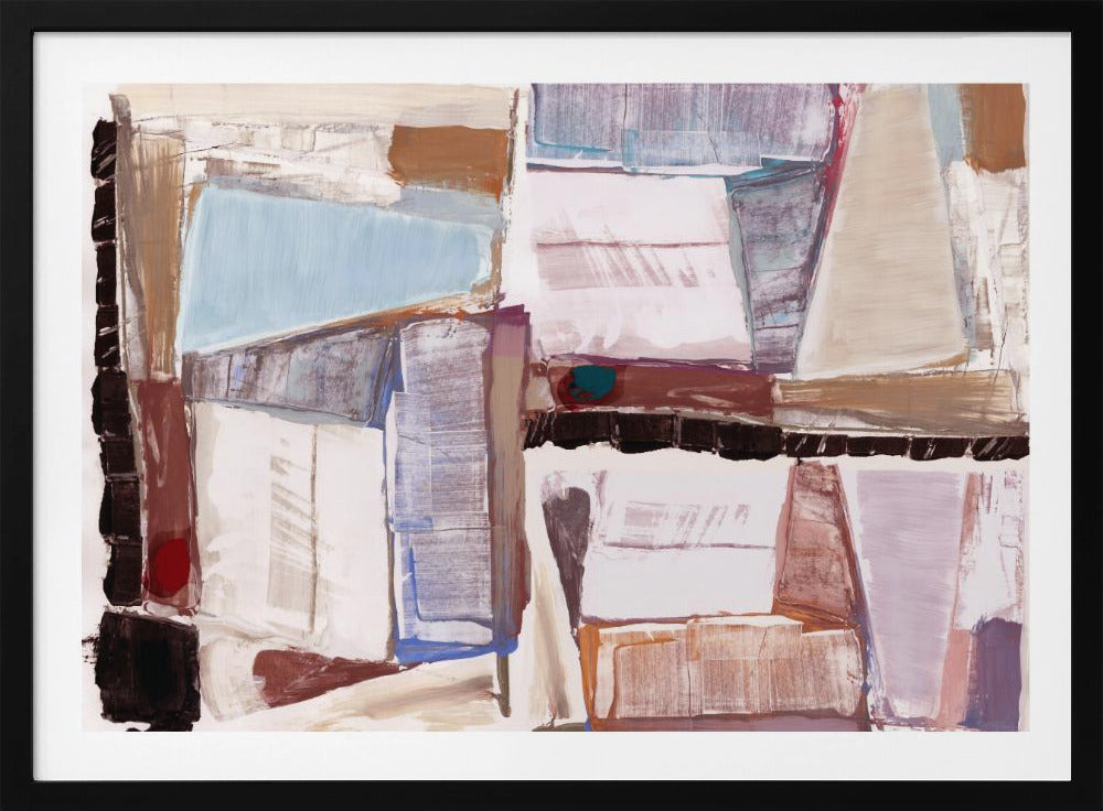 Geconstrueerde Abstractie Rood | Poster