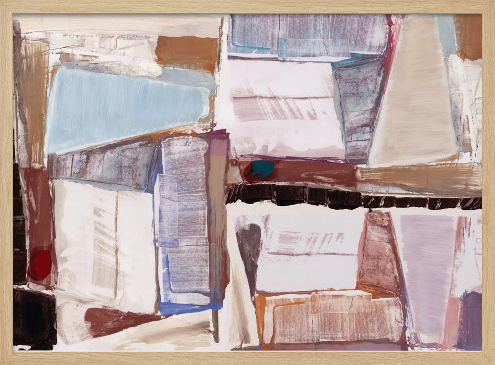 Geconstrueerde Abstractie Rood | Poster