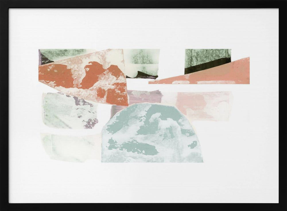 Abstracte collage met geometrische vormen | Poster