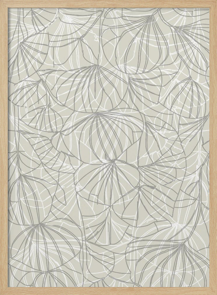 Abstracte bloemenlijn | Poster