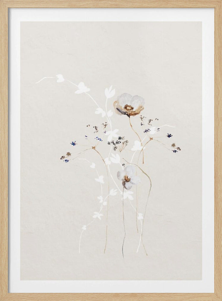 Hemelse bloemen met subtiele tinten | Poster