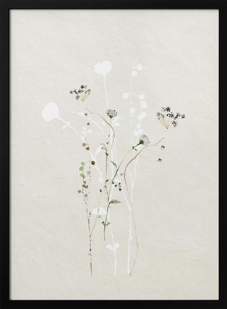 Gedempte botanische elementen | Poster