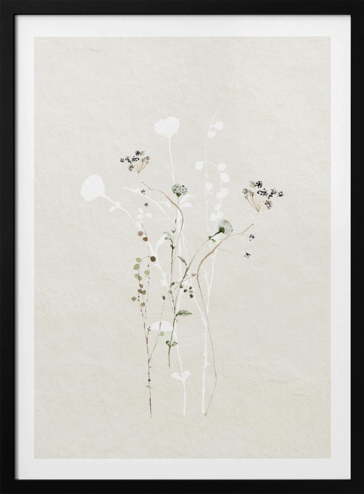 Gedempte botanische elementen | Poster