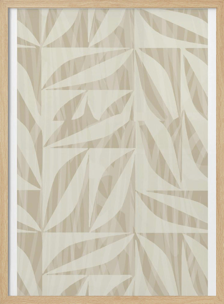Subtiel botanisch patroon | Poster