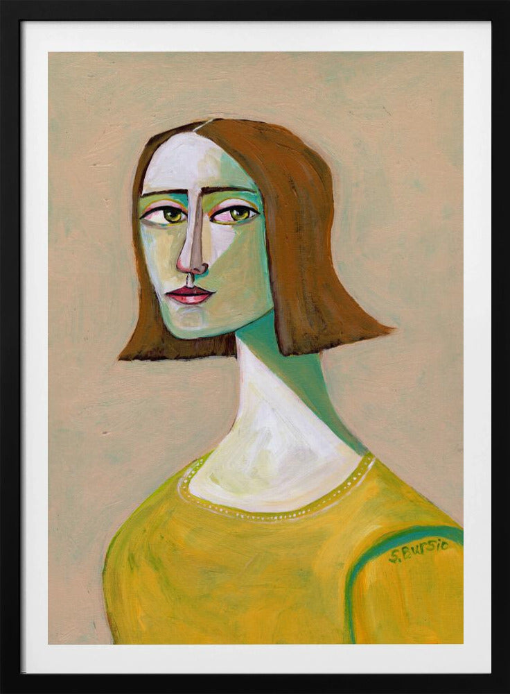 Brunette dame met de look | Poster
