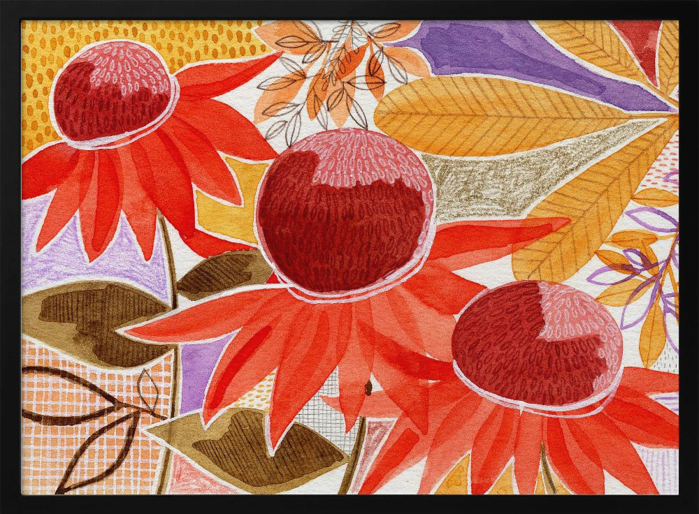 Gelaagde botanische aquarel | Poster