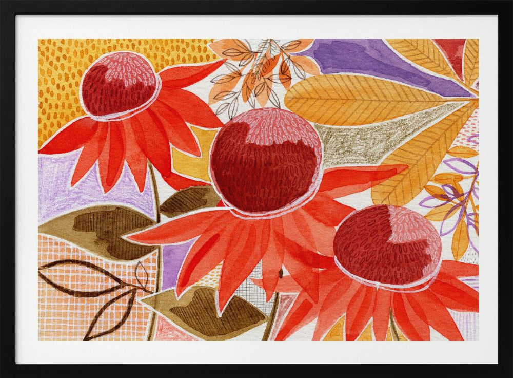 Gelaagde botanische aquarel | Poster