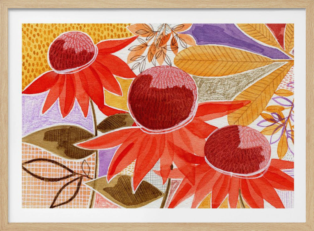 Gelaagde botanische aquarel | Poster