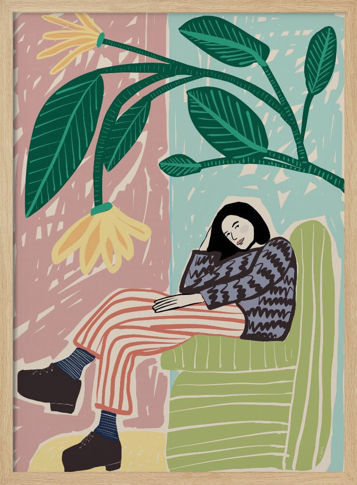 Woman resting | Poster