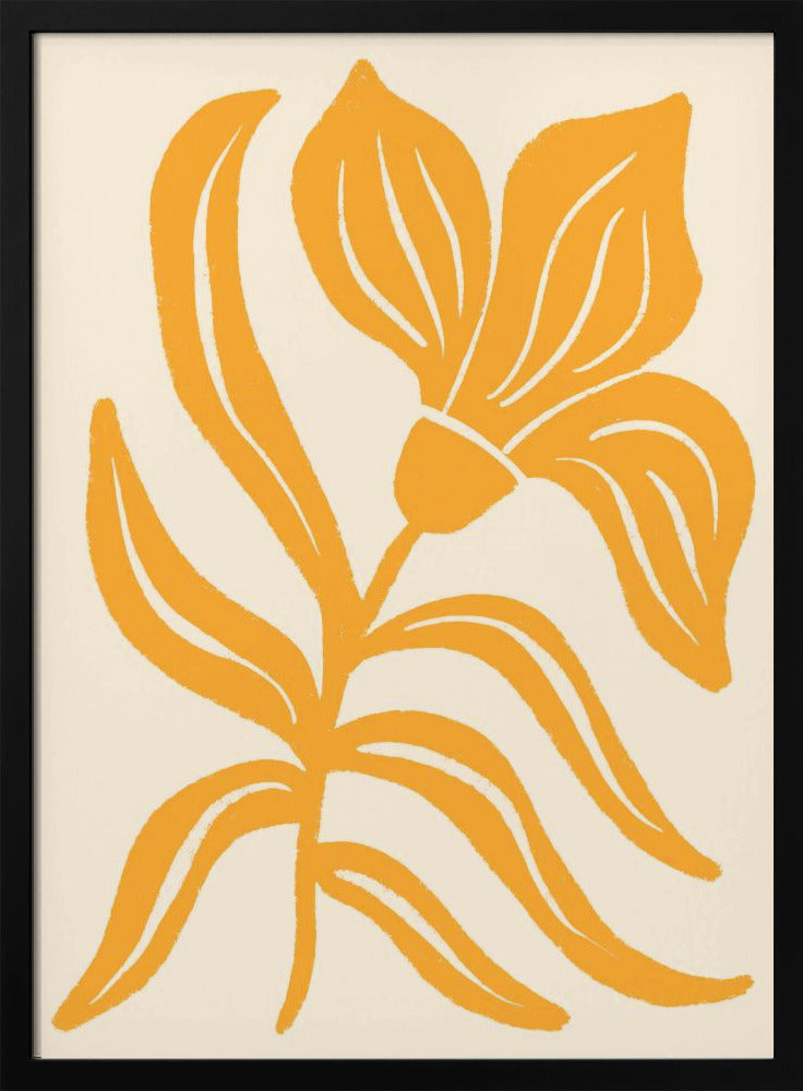 Abstracte gele gestileerde tulp | Poster