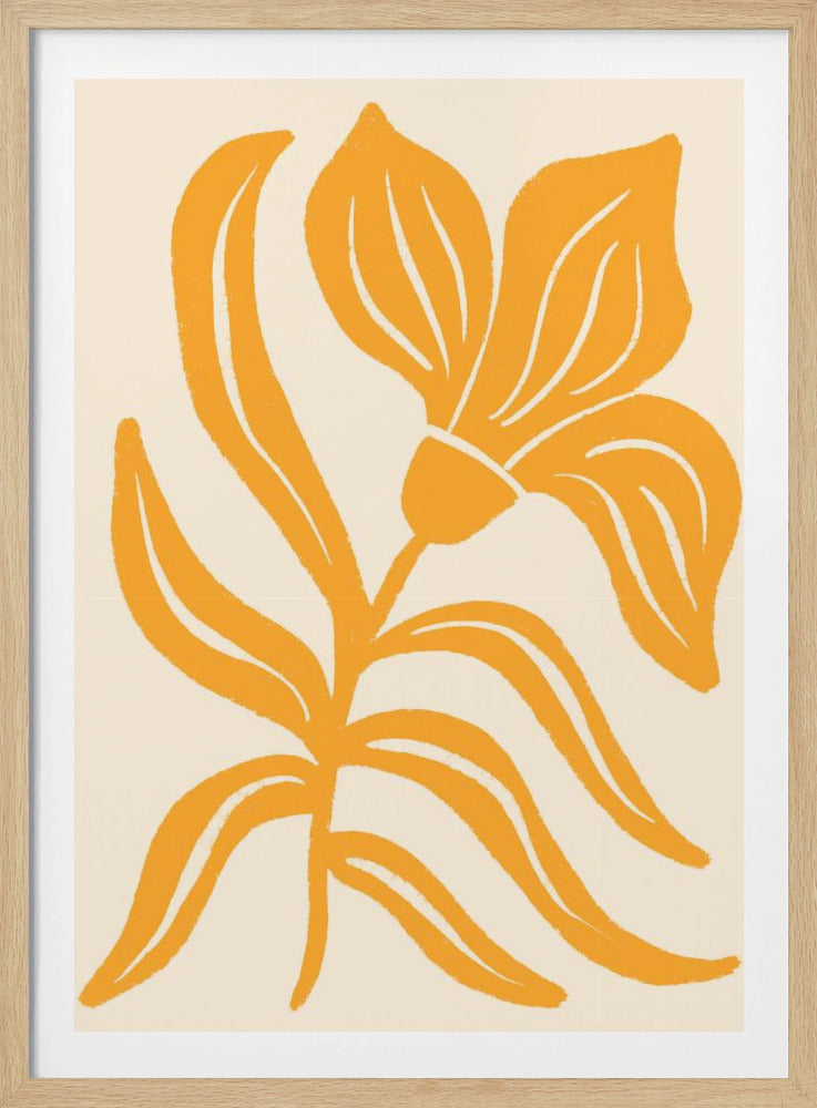 Abstracte gele gestileerde tulp | Poster