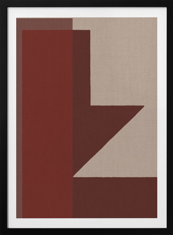 Rode geometrische compositie | Poster