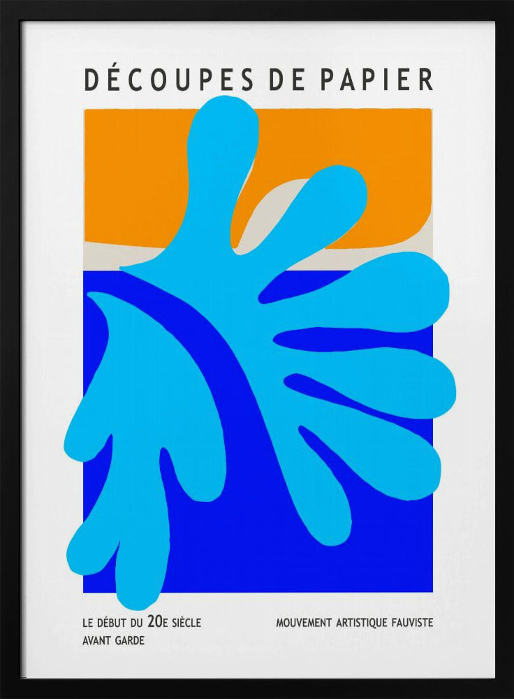 Blauwe Spatvormen | Poster