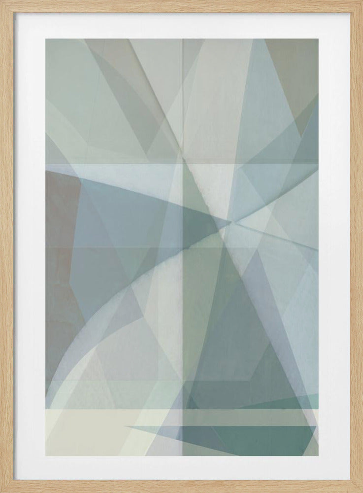 Geometrische vormen in gedempte tinten | Poster