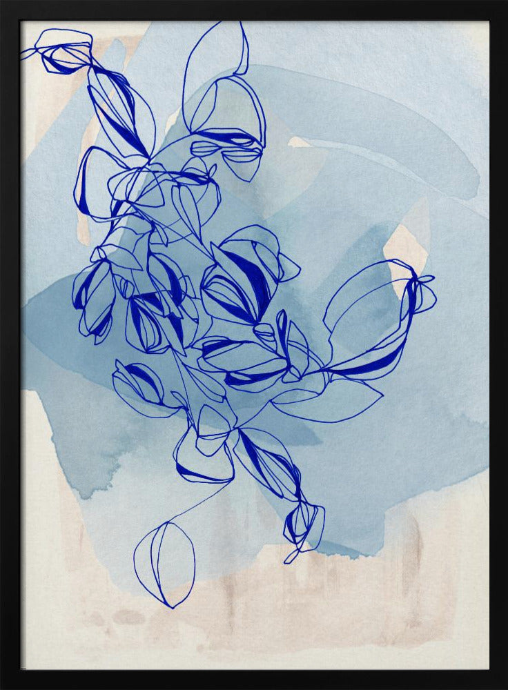 Blauwe Wijnstok Elegantie | Poster