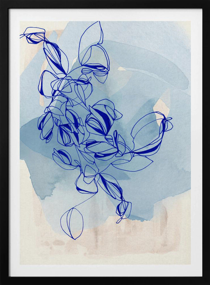 Blauwe Wijnstok Elegantie | Poster