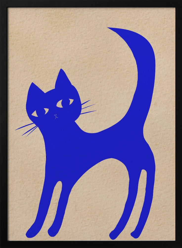Lichtgevende BLAUWE kat | Poster
