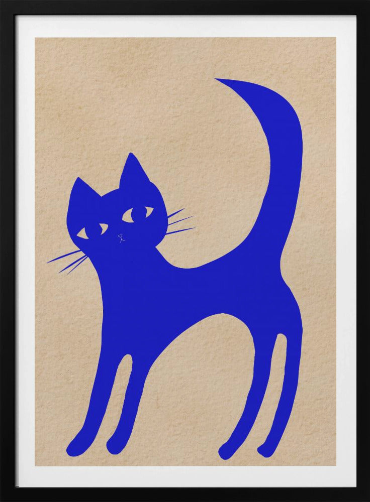 Lichtgevende BLAUWE kat | Poster
